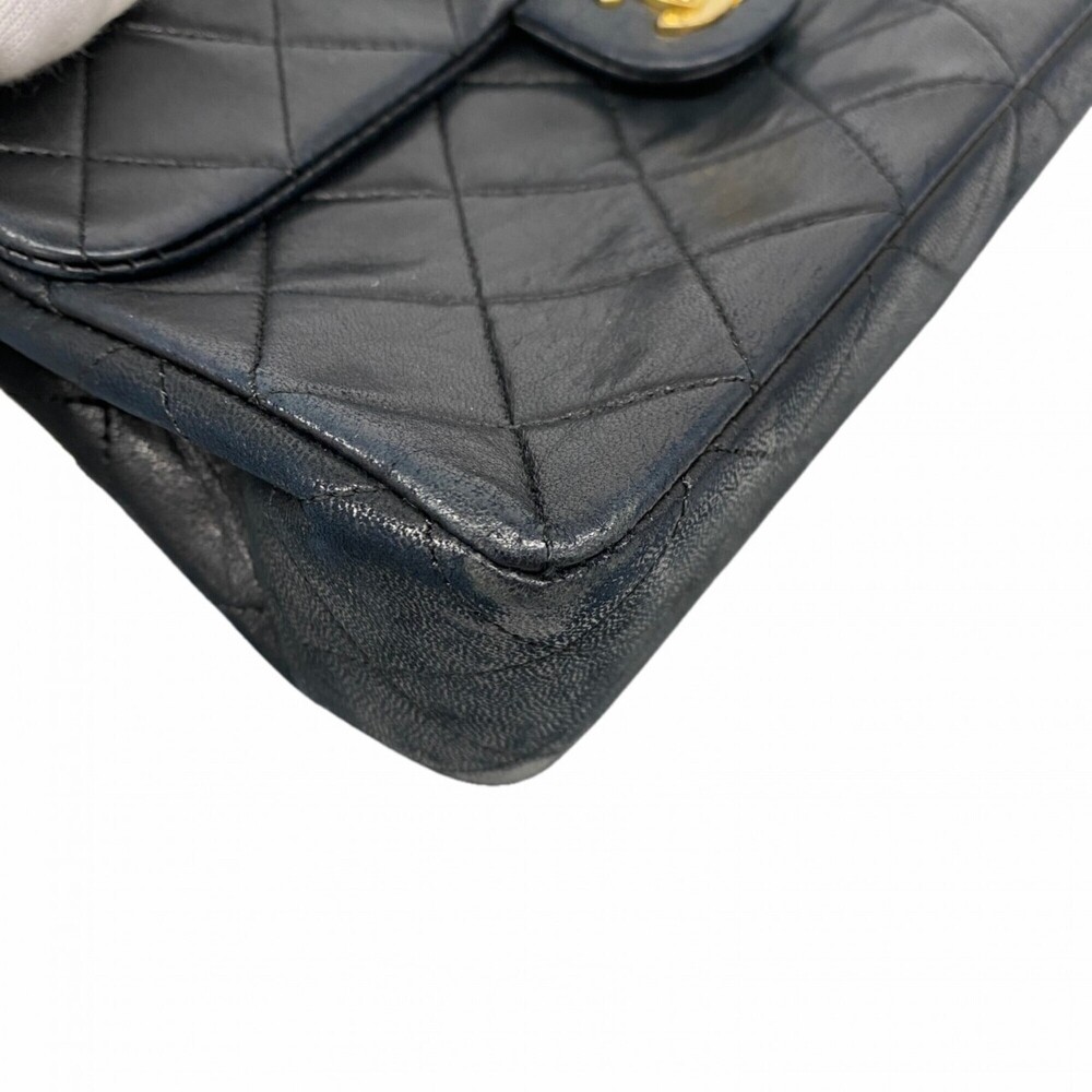 Chanel Mini Matelassé Chain Shoulder Bag, Lambskin, Black, Women's - Picture 8 of 11